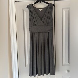 Artisan NY grey stretch knit wrap top tank dress, sz large